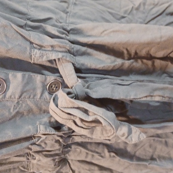 EUC Derek❤️Heart Button Up Short Sleeved Dress w/ Drawstring Waist - Picture 4 of 9